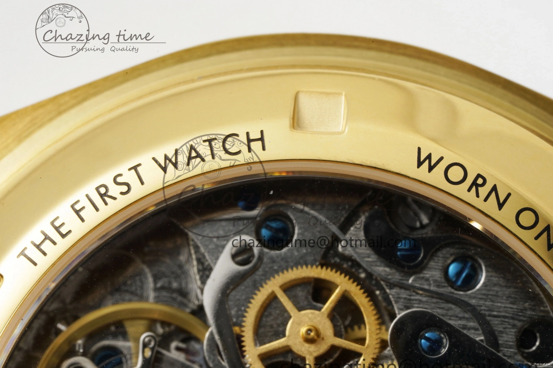 0421 TimelessDesign Speedmaster Moonwatch in Moonshine Gold YG RMF Best Edition YG Dial on Black Rubber Strap Manual Chrono 7834